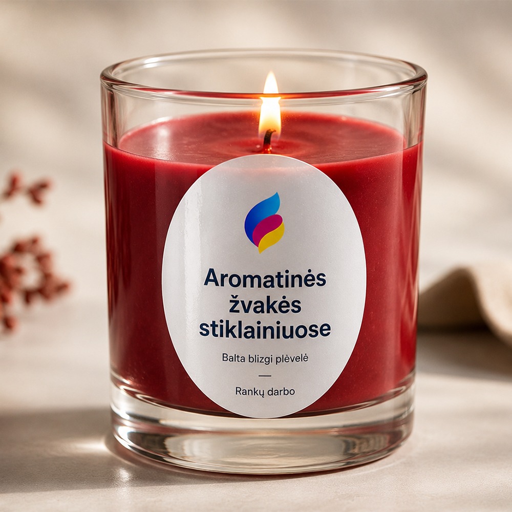 Žvakių etiketės pavyzdys 1