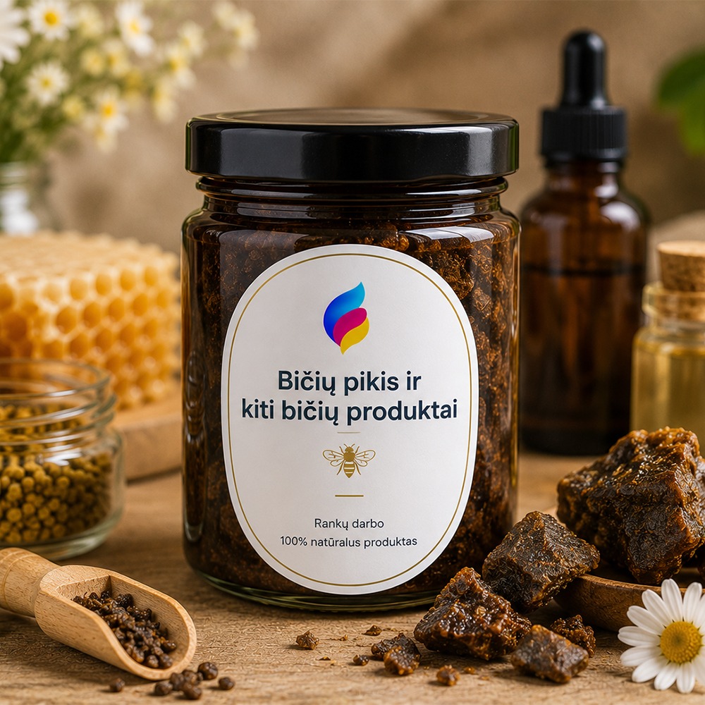 Medaus etiketės pavyzdys 1
