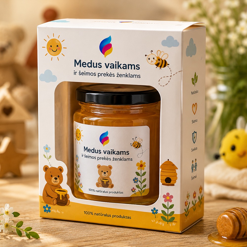 Medaus etiketės pavyzdys 4